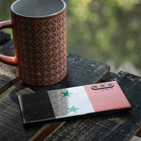Syria Flag Distressed Galaxy Note 10 Plus Skin